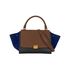 Small Trapeze, &pound;420, Handbags, Black/Blue/Brown, Leather/Suede, Front view